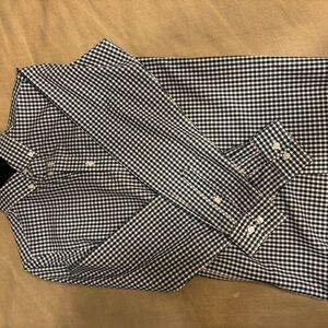 Classic Navy and White Checkered Skirt